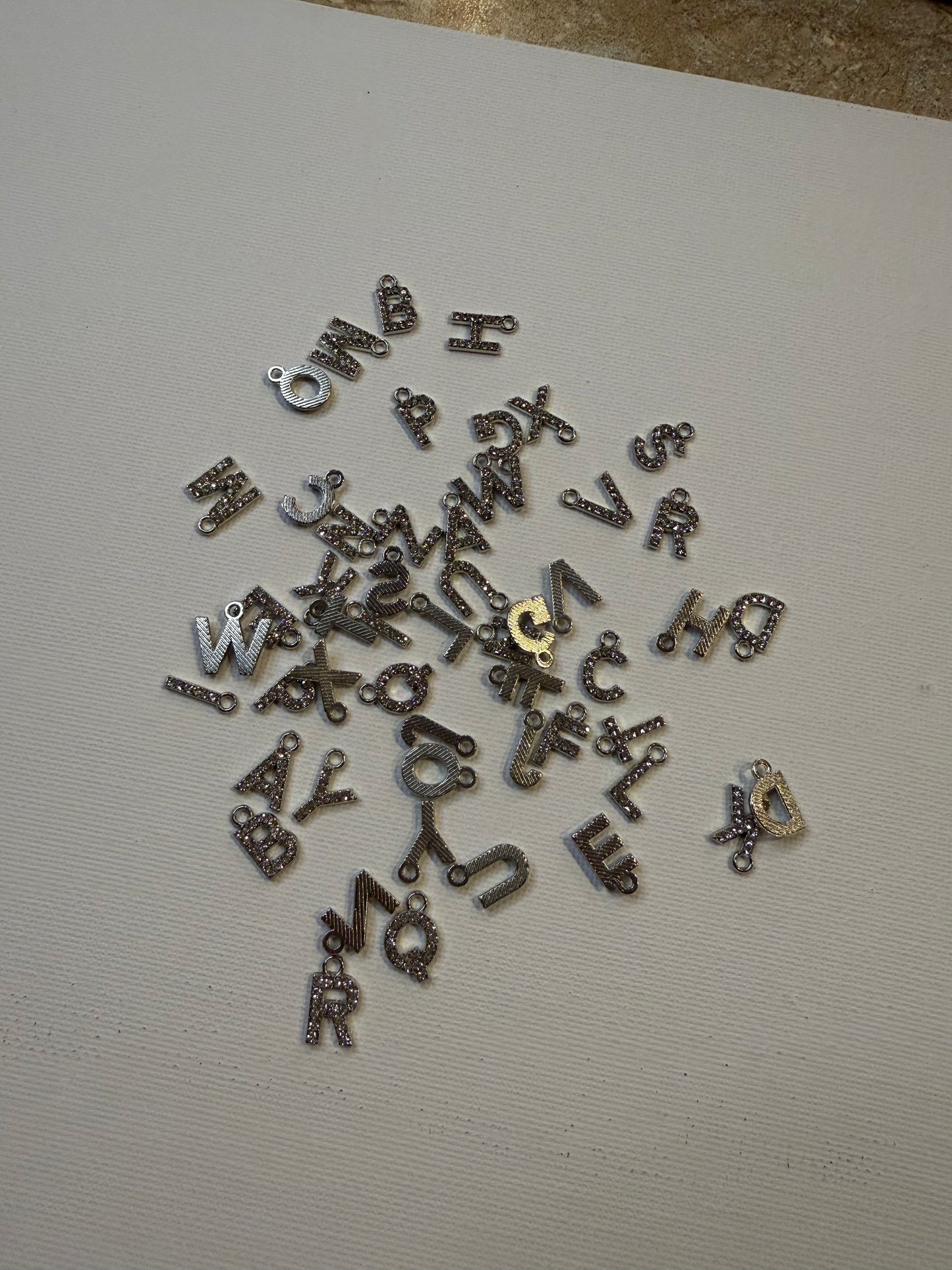 silver rhinestone letters