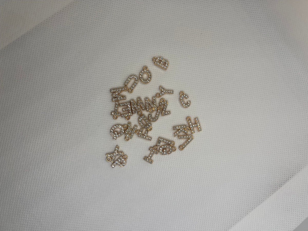 gold rhinestone letters