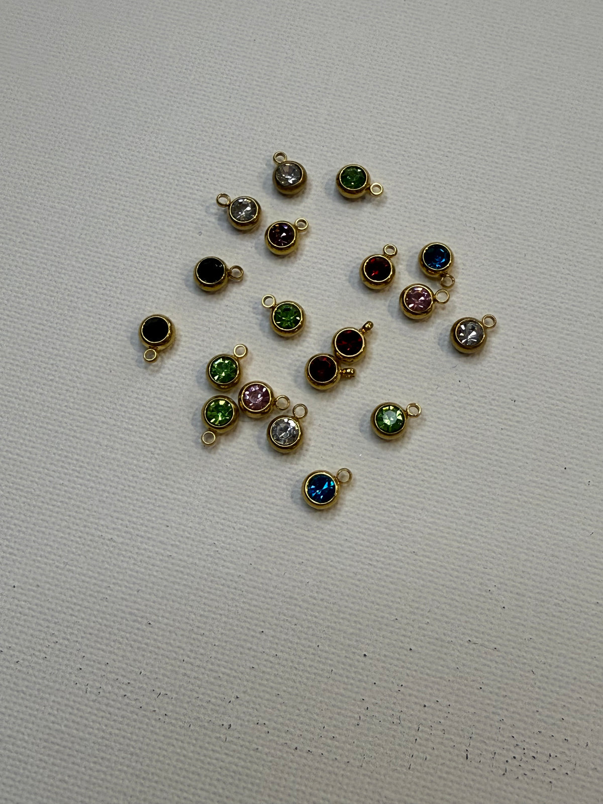 gold circle rhinestones