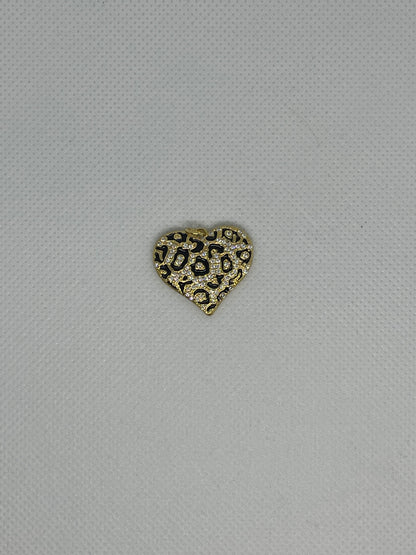 Gold Leopard Heart