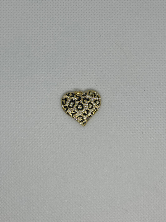 Gold Leopard Heart