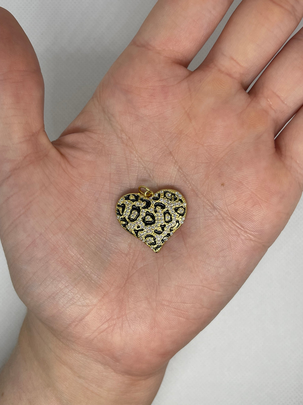 Gold Leopard Heart