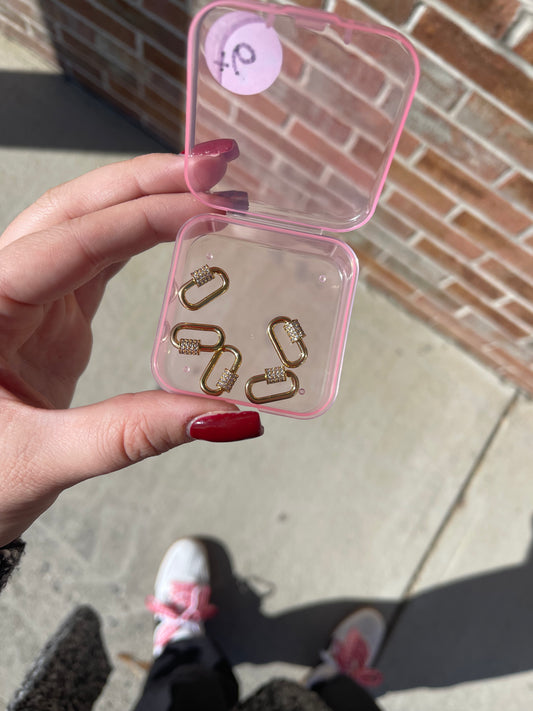 Gold Rhinestone Carabiner