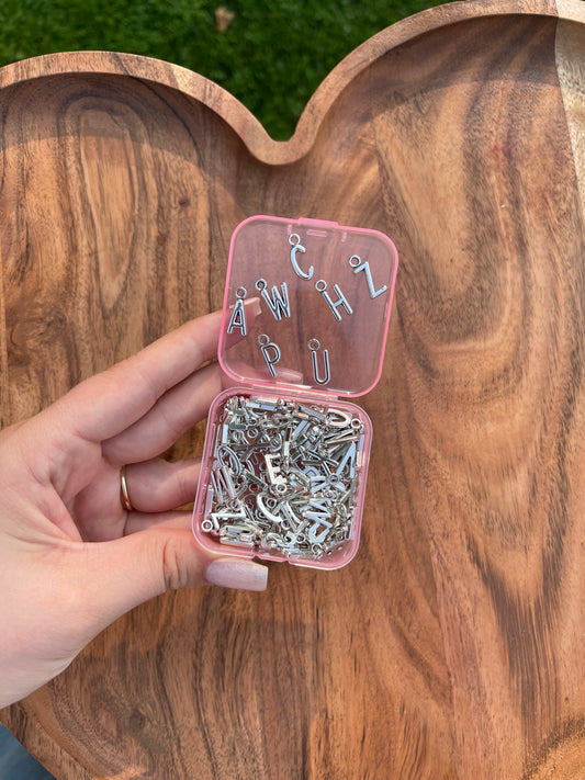 silver skinny letters