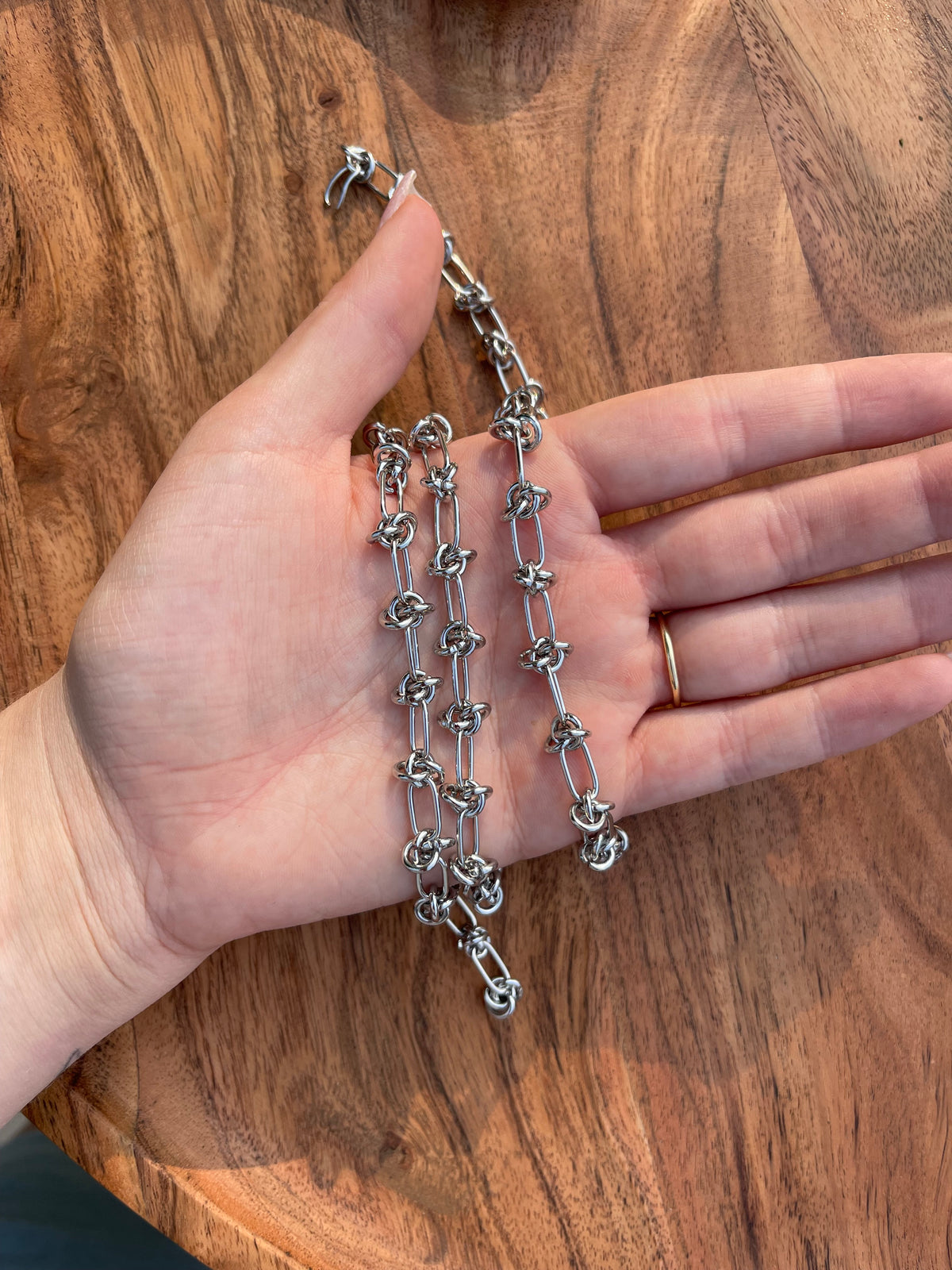 silver knot chain