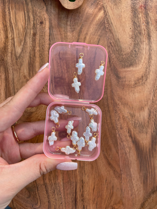natural pearl cross