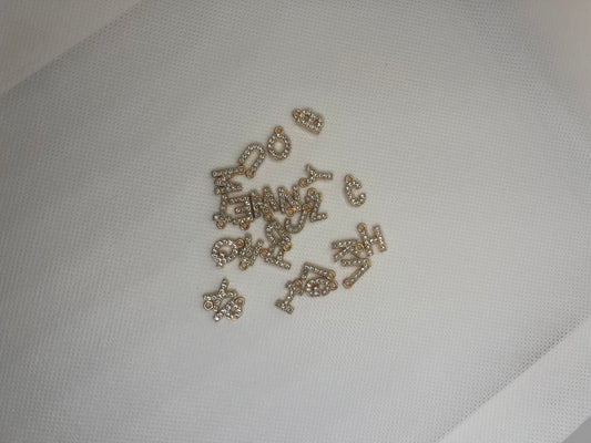 gold rhinestone letters