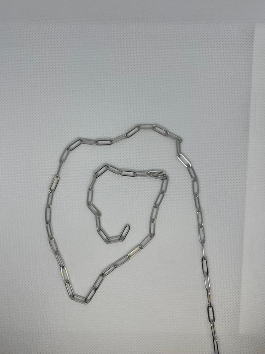silver paperclip chain