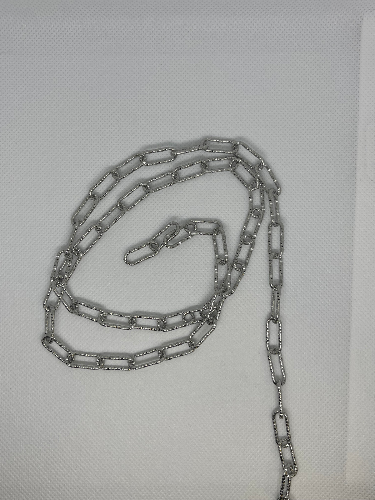 chunky silver paperclip chain